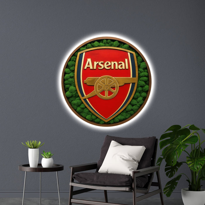 Svítícií mechový obraz Arsenal - THE GUNNERS