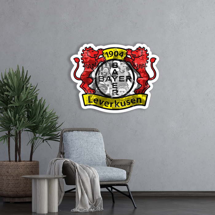 Dřevěný barevný obraz Bayer 04 Leverkusen