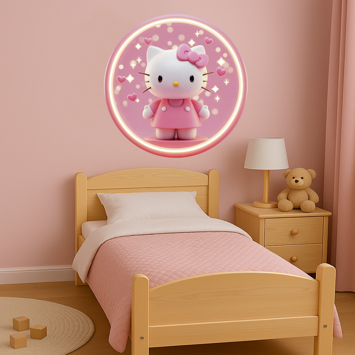 Svíticí obraz s UV potiskem - Hello Kitty