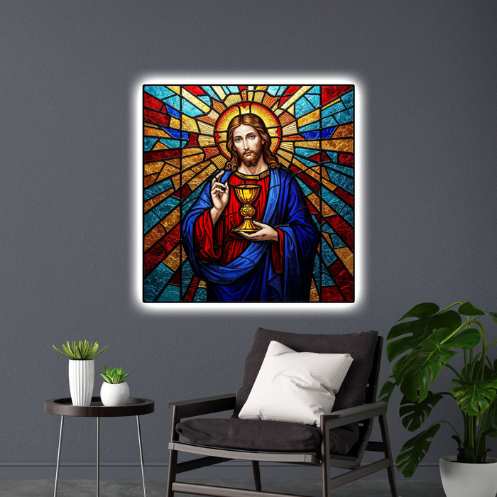 Shining poster - Jesus - Glass stylized
