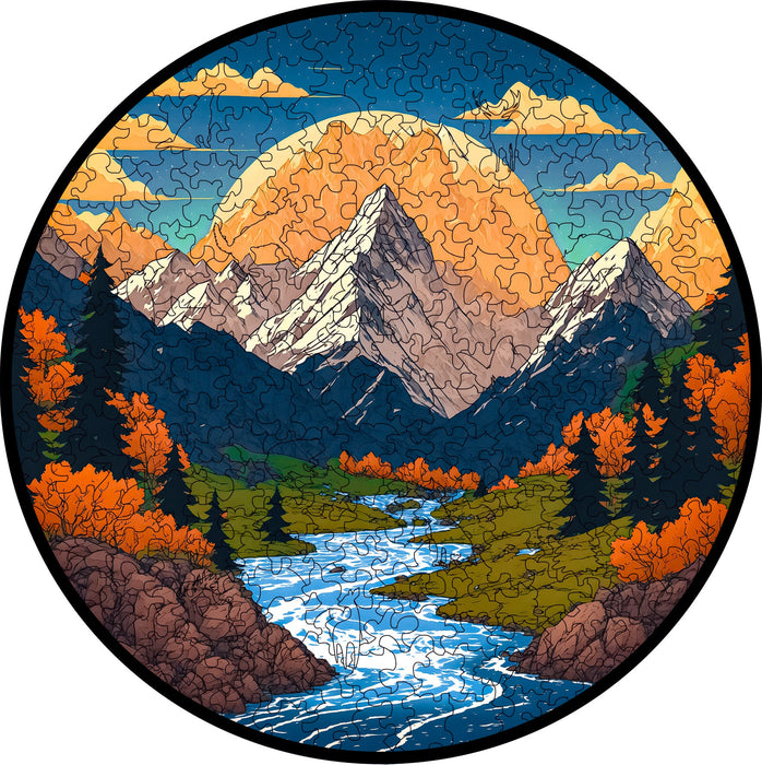 Mountain valley Wooden Jigsaw Puzzle