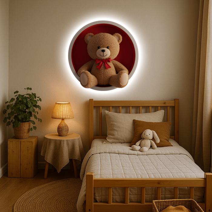 Svítícií obraz  - Roztomilý medvídek - Noční lampa