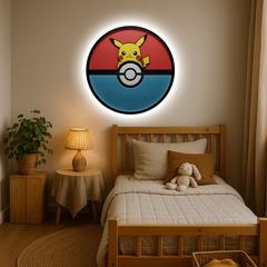 Svítícií obraz  - Pikachu Pokémon - Noční lampa