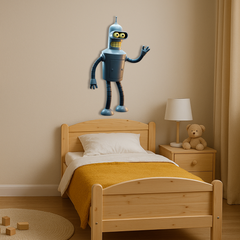 Dřevěný Svíticí obraz s UV potiskem - Futurama Bender