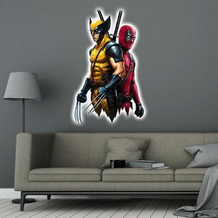 Svítícií   obraz - Deadpool - Wolverine