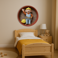 Dřevěný Svíticí obraz  s UV potiskem - Bob The Builder