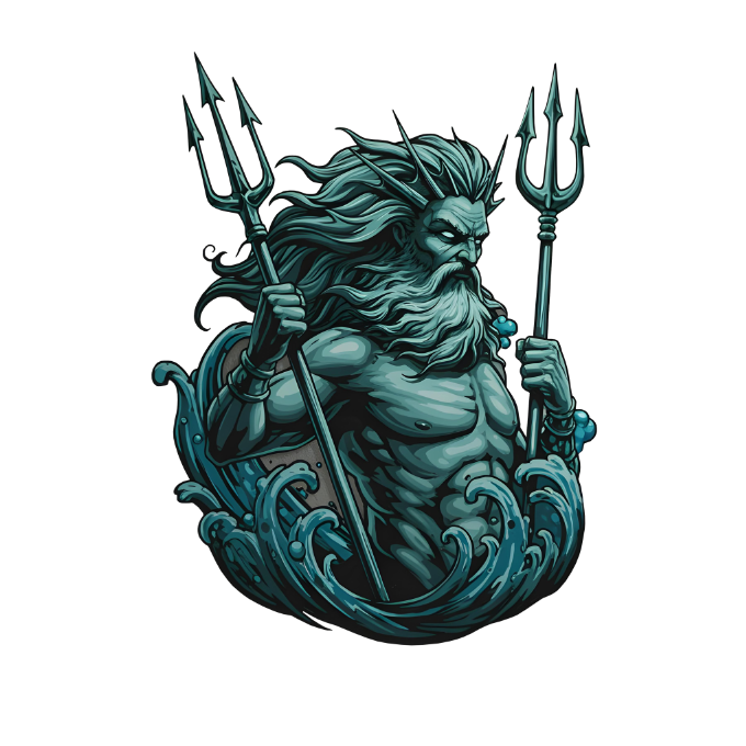 Svítícií  obraz - Poseidon