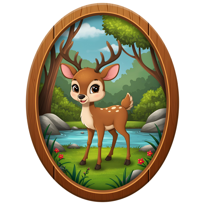 Svítícií  obraz - Bambi - Noční lampa