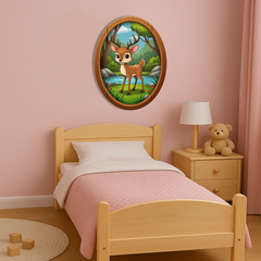 Dřevěný Svíticí obraz s UV potiskem - Bambi