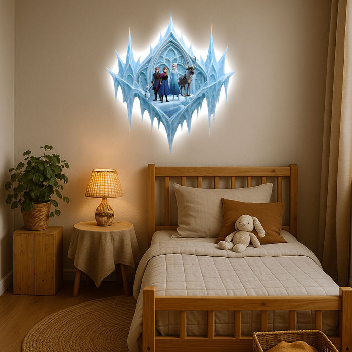 Svítícií obraz  - Ledové království - Zasněžená fantazie - Noční lampa