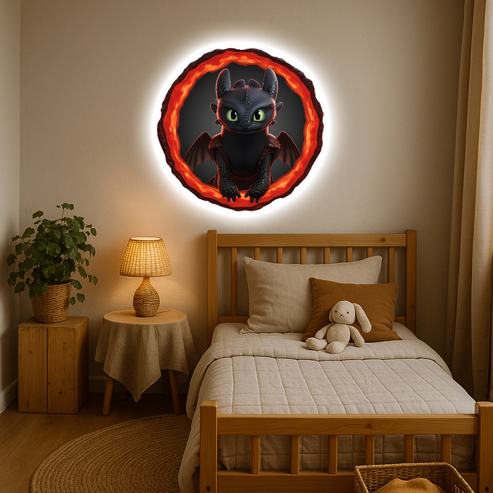 Svítícií obraz  - Bezzubka - Jak vycvičit draka - Noční lampa