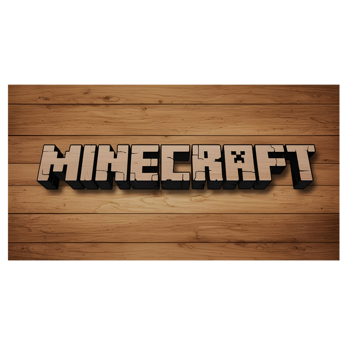 Svítícií obraz  - Minecraft městská cedule - Noční lampa