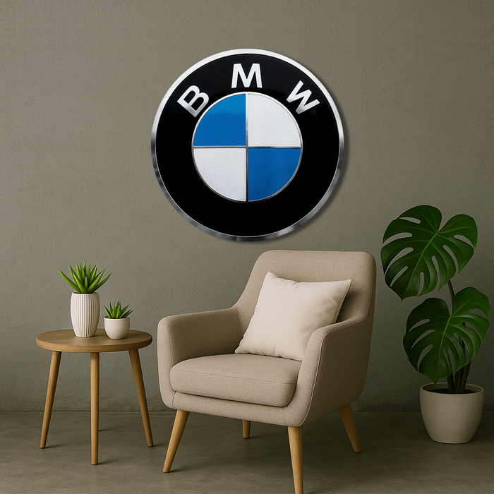 Dřevěný obraz- BMW - logo