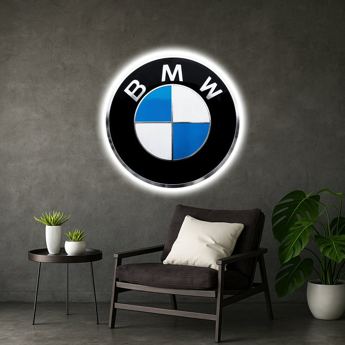 Svítícií obraz BMW - logo