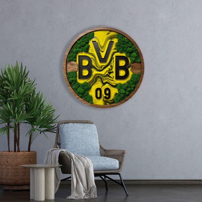 Dřevěný obraz na zeď - Borussia Dortmund Moss