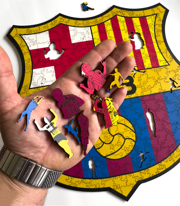 Dřevěné puzzle FC Barcelona Klasik