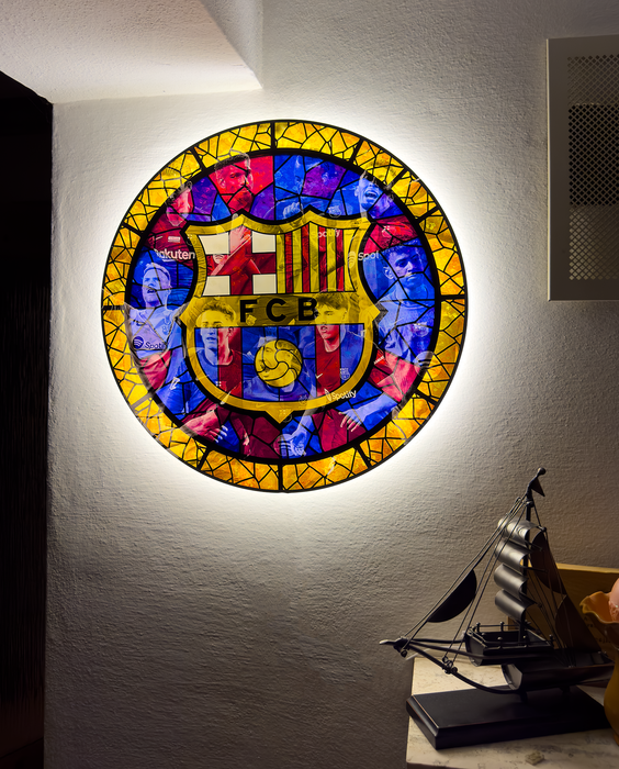 Svítícií obraz  FC Barcelona - Sklo