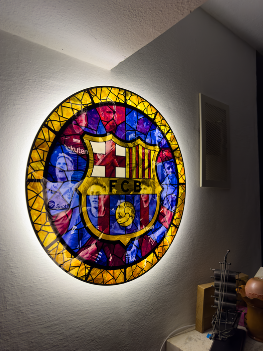 Svítícií obraz  FC Barcelona - Sklo