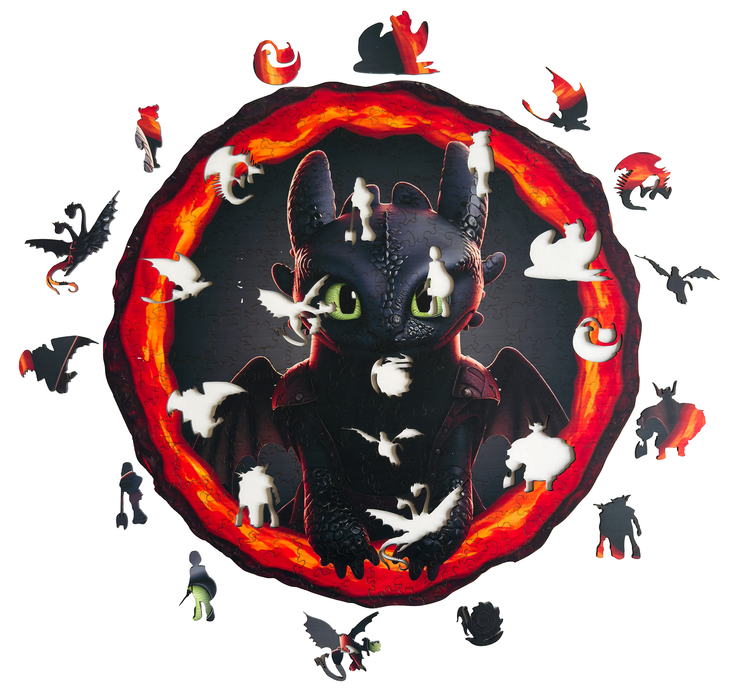 Bezzubka - Jak vycvičit draka - Dřevěné puzzle