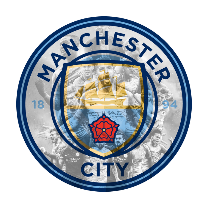 HDF Dřevěný barevný obraz  Manchesteru City
