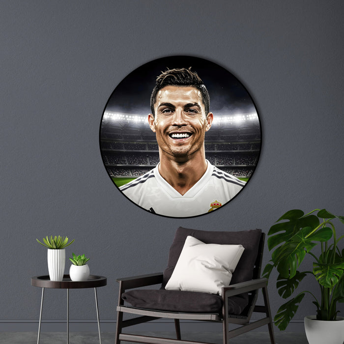 Dřevěný obraz s UV potiskem - Cristiano Ronaldo - portrét