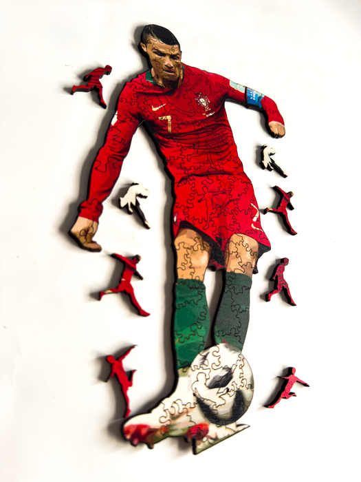 Cristiano Ronaldo - Portugal - Dřevěné puzzle
