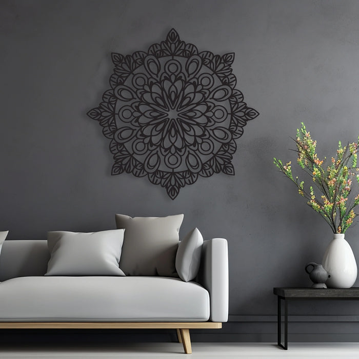 Dřevěná nástěnná dekorace - mandala