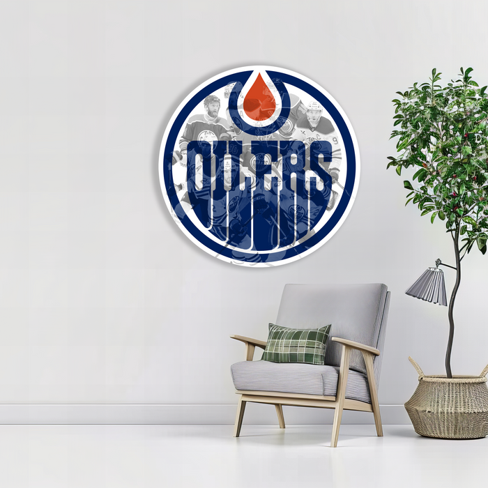 Dřevěný barevný obraz  HDF Edmonton Oilers
