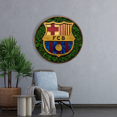 Dřevěný obraz na zeď - FC Barcelona