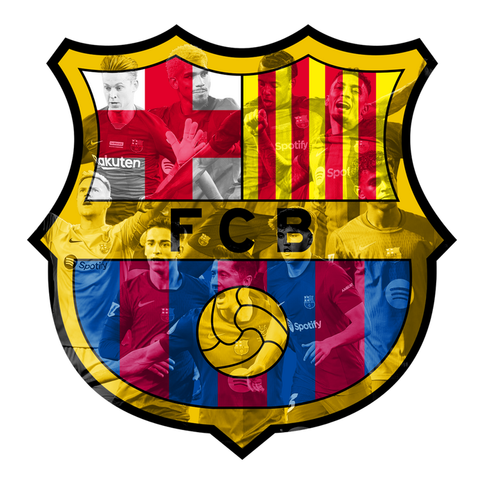 Dřevěný obraz na zeď FC Barcelona