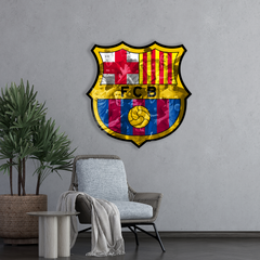 Dřevěný obraz na zeď FC Barcelona