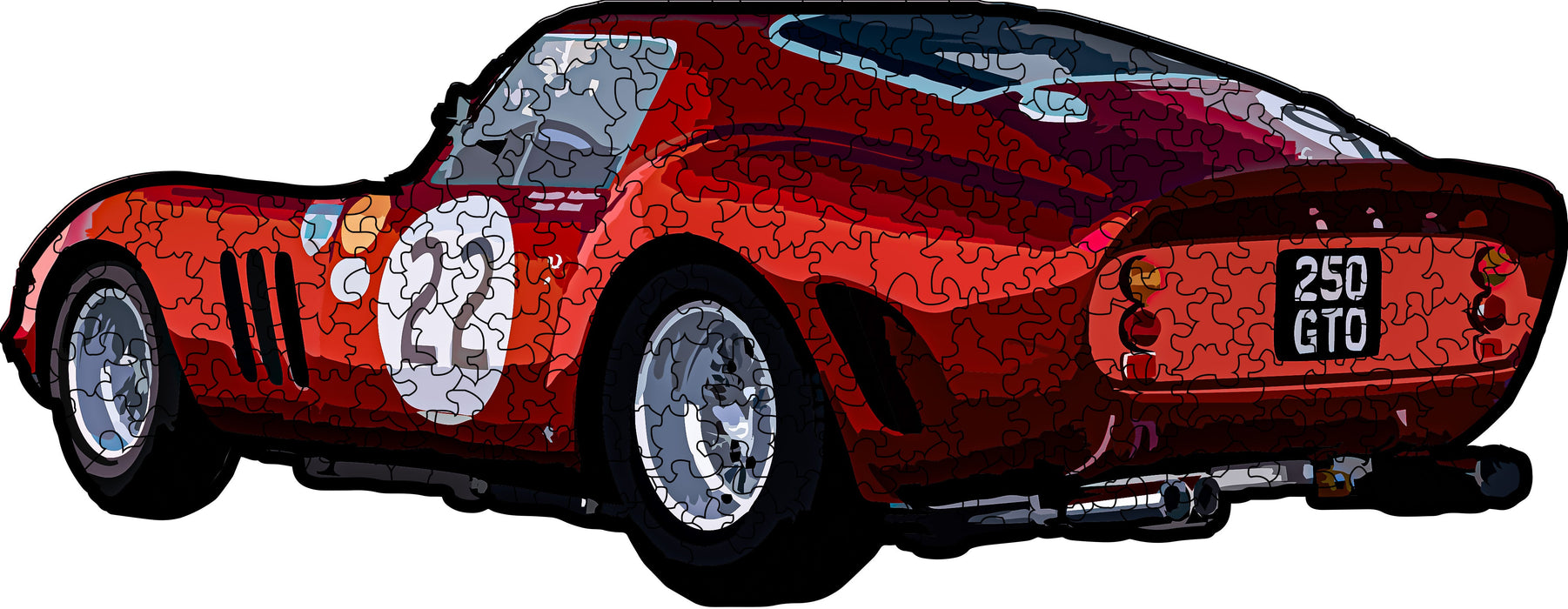 Dřevěné puzzle Fan Ferrari 330 LM / 250 GTO