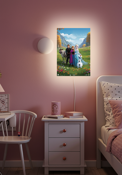Svítícií obraz  - Ledové království - Noční lampa