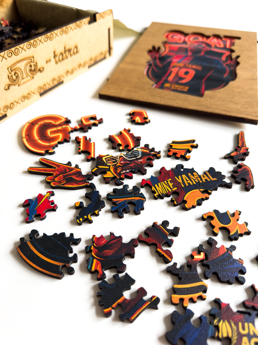 Lamine Yamal - GOAT - Dřevěné puzzle