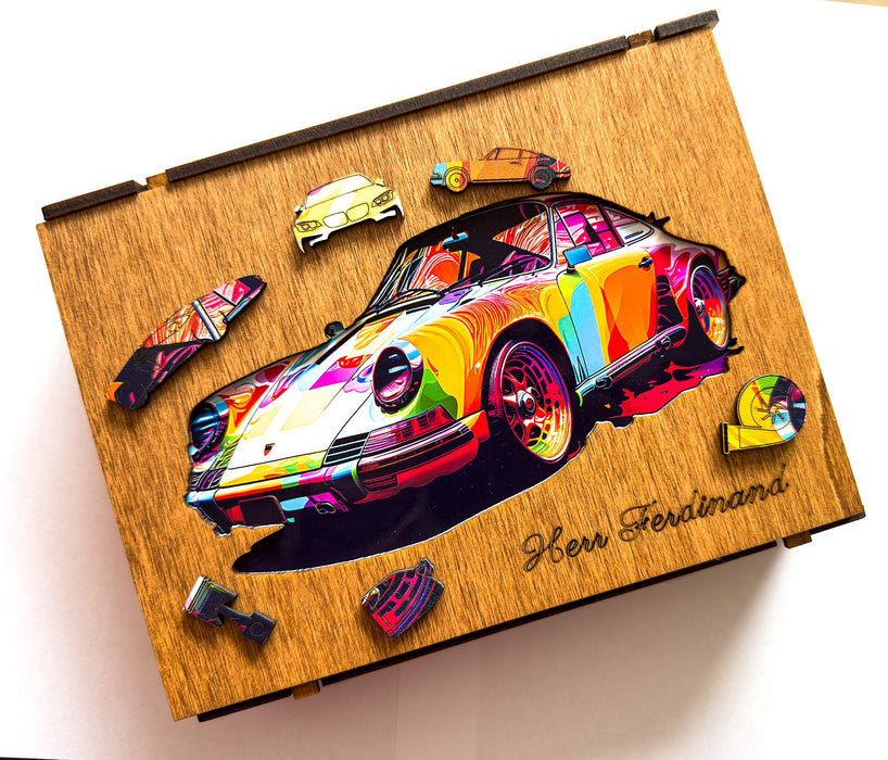 Porsche 911 Herr Ferdinand - Dřevěné puzzle