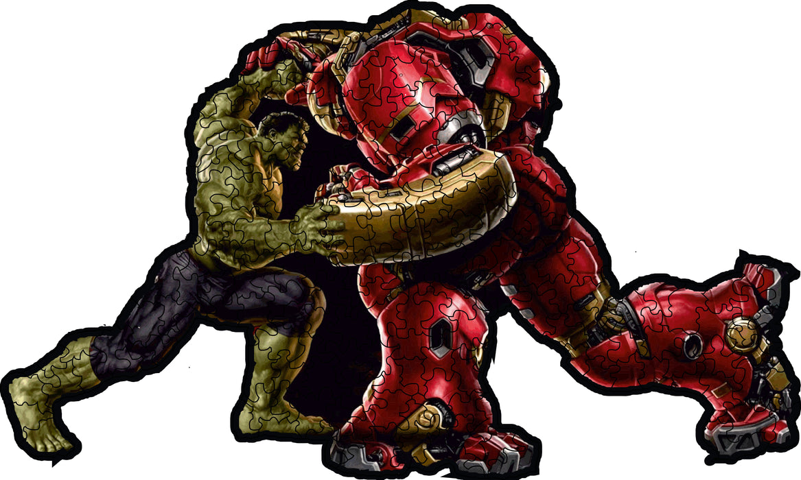 Dřevěné puzzle HulkBuster