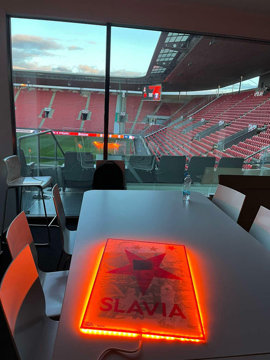 Svítícií obraz na zakázku - Logo fotbalu
