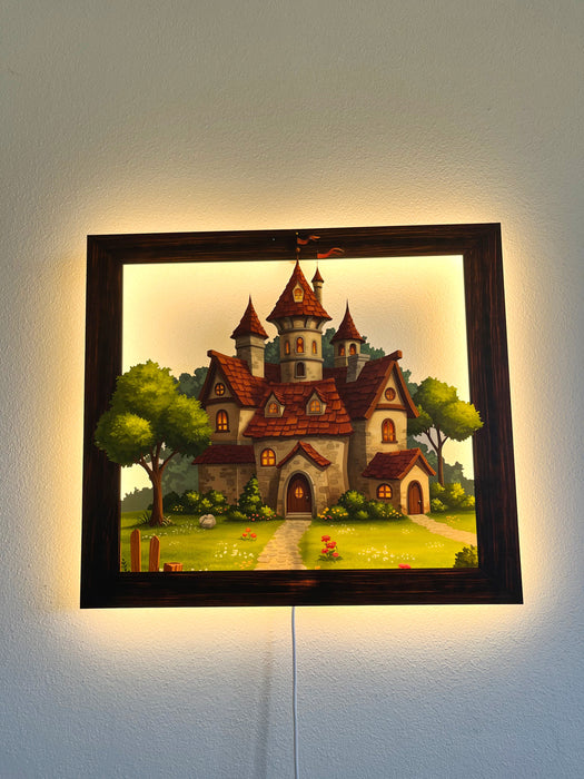 Svítícií  obraz - Princeznovský hrad - Noční lampa