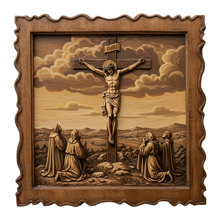 Kristus na Kalvárii - dřevěné puzzle