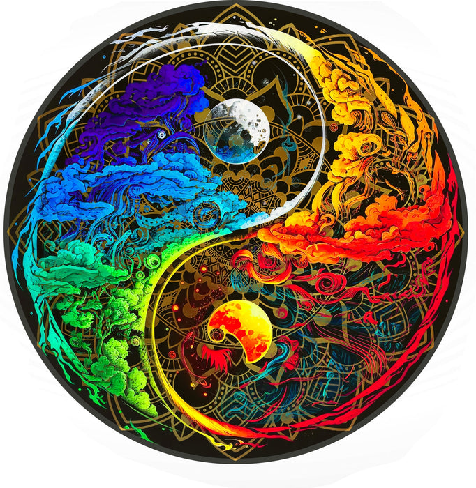Dřevěné puzzle Jing-Jang