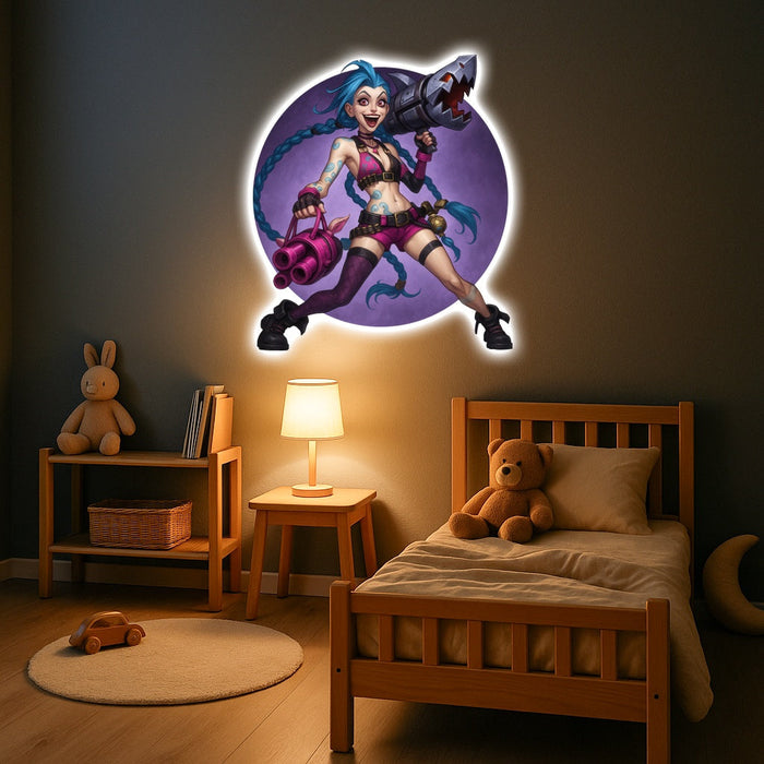 Svítícií  obraz - Jinx - League of Legend