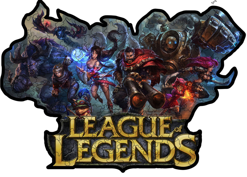 League of Legends - Staromódní dřevěné puzzle