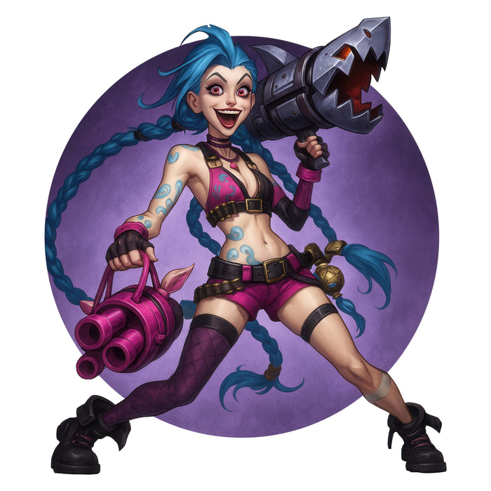Jinx - League of legend - Dřevěné puzzle