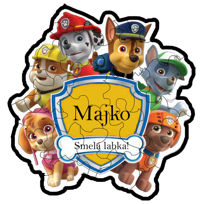 Dřevěné puzzle Majko Tlapková patrola pro děti