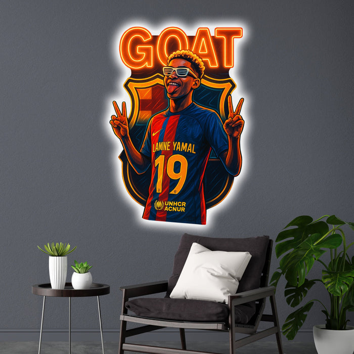 Svítícií  obraz - Lamine Yamal - GOAT 