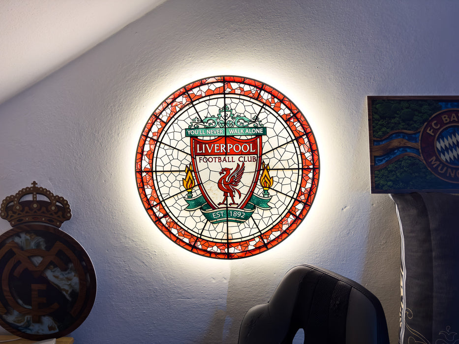 Svítící obraz Liverpool - Glassy