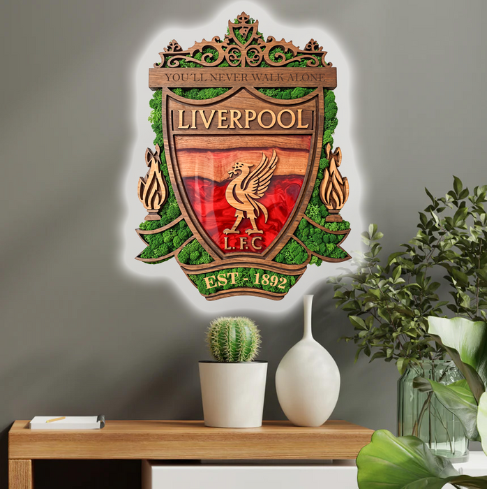 Svítící obraz Liverpoolu - Moss UV Tisk