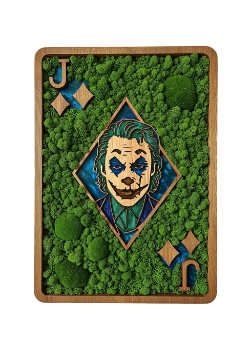 Joker card - moss - Wooden Jigsaw Puzzle