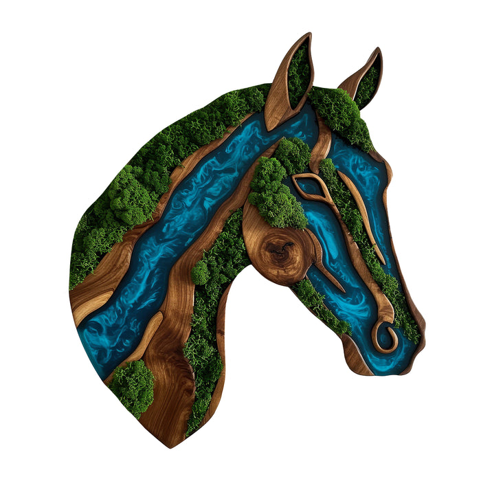 Horse - moss - Wooden Jigsaw Puzzle