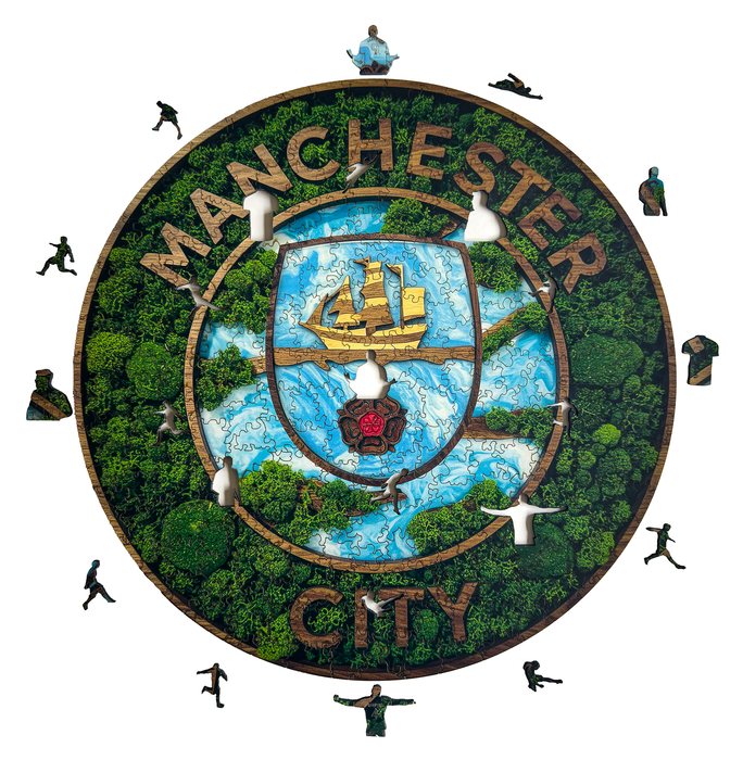 Manchester City - moss - Wooden Jigsaw Puzzle